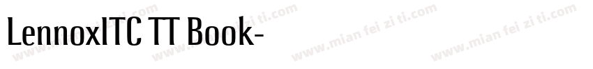 LennoxITC TT Book字体转换